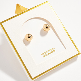 18K Gold Filled Ball Stud Earrings