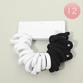 12 SET OF 30 - Basic Stretch Hairbands