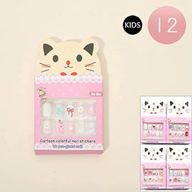 12PCS - Kids Press On Nail Set