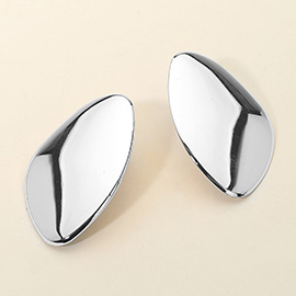 Sculptural Metal Clip On Statement Earrings