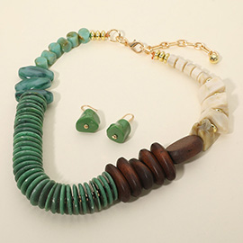 Chunky Mixed Resin Beaded Statement Necklace
