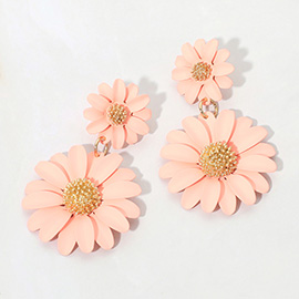 Double Floral Drop Earrings