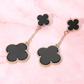 Quatrefoil Chain Drop Earrings