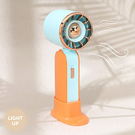 Light Up Phone Stand Portable Handheld Mini Fan
