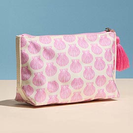 Shell Pattern Tassel Multi Purpose Portable Pouch Bag