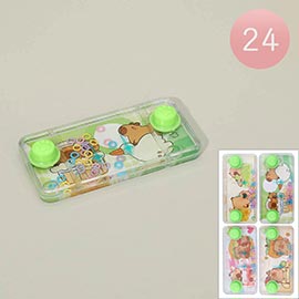 24PCS - Kids Capybara Printed Water Ring Toss Game Toys