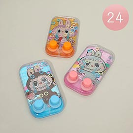 24PCS - Kids Monster Bunny Printed Water Ring Toss Game Toys