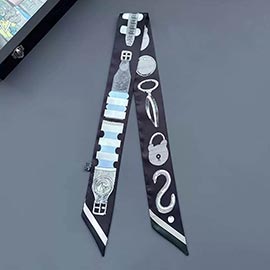 Accessory Print Silky Twilly Skinny Scarf