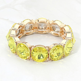 Round Stone Stretch Evening Bracelet
