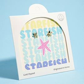 Gold Dipped Starfish Mini Stud Earrings
