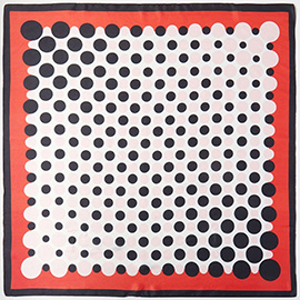 Polka Dot Pattern Square Bandana Scarf