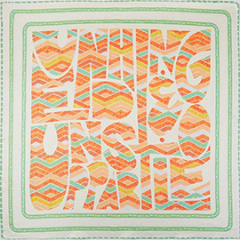 Abstract Tribal Print Square Bandana Scarf