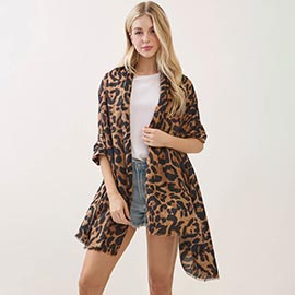Leopard Print Wrap Scarf